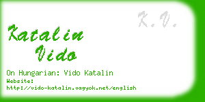 katalin vido business card